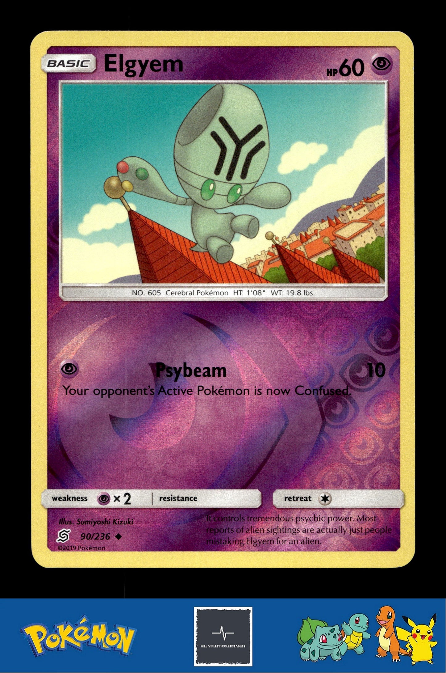 2019 Pokemon SM Unified Minds 90/236 Elgyem Reverse