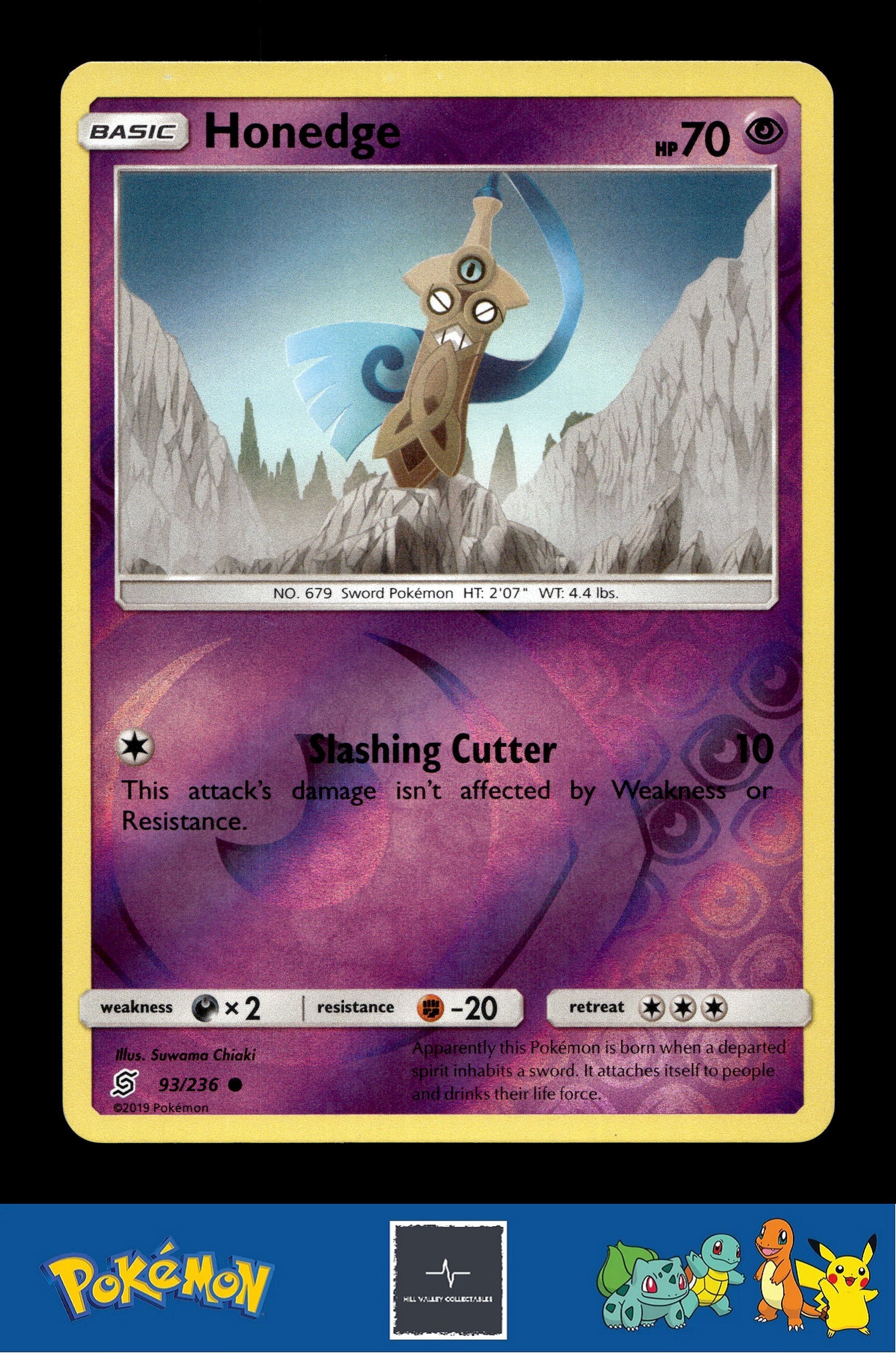 2019 Pokemon SM Unified Minds 93/236 Honedge Reverse