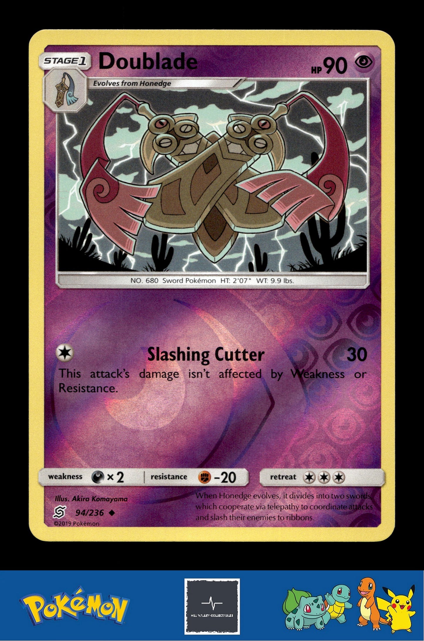 2019 Pokemon SM Unified Minds 94/236 Doublade Reverse