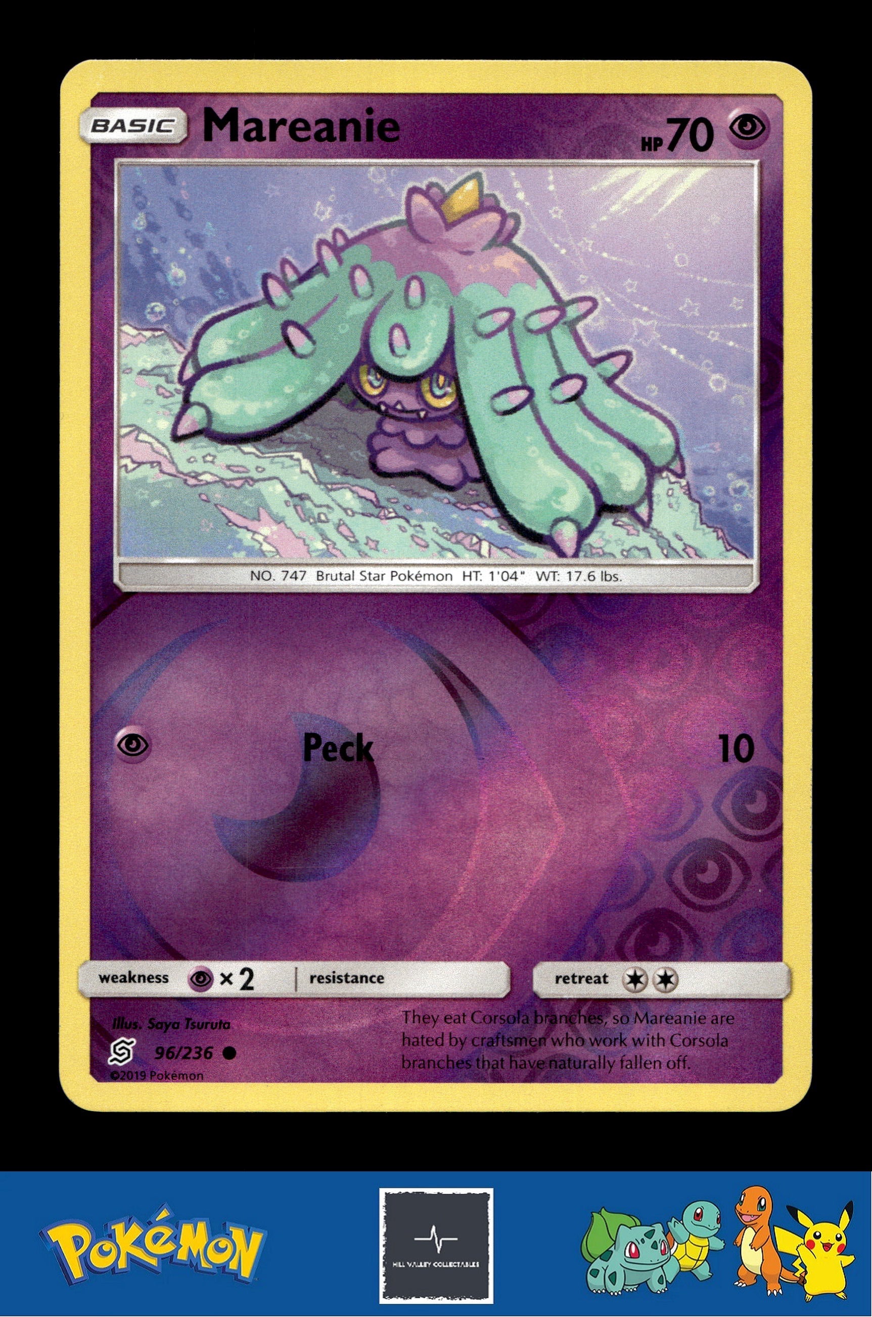 2019 Pokemon SM Unified Minds 96/236 Mareanie Reverse