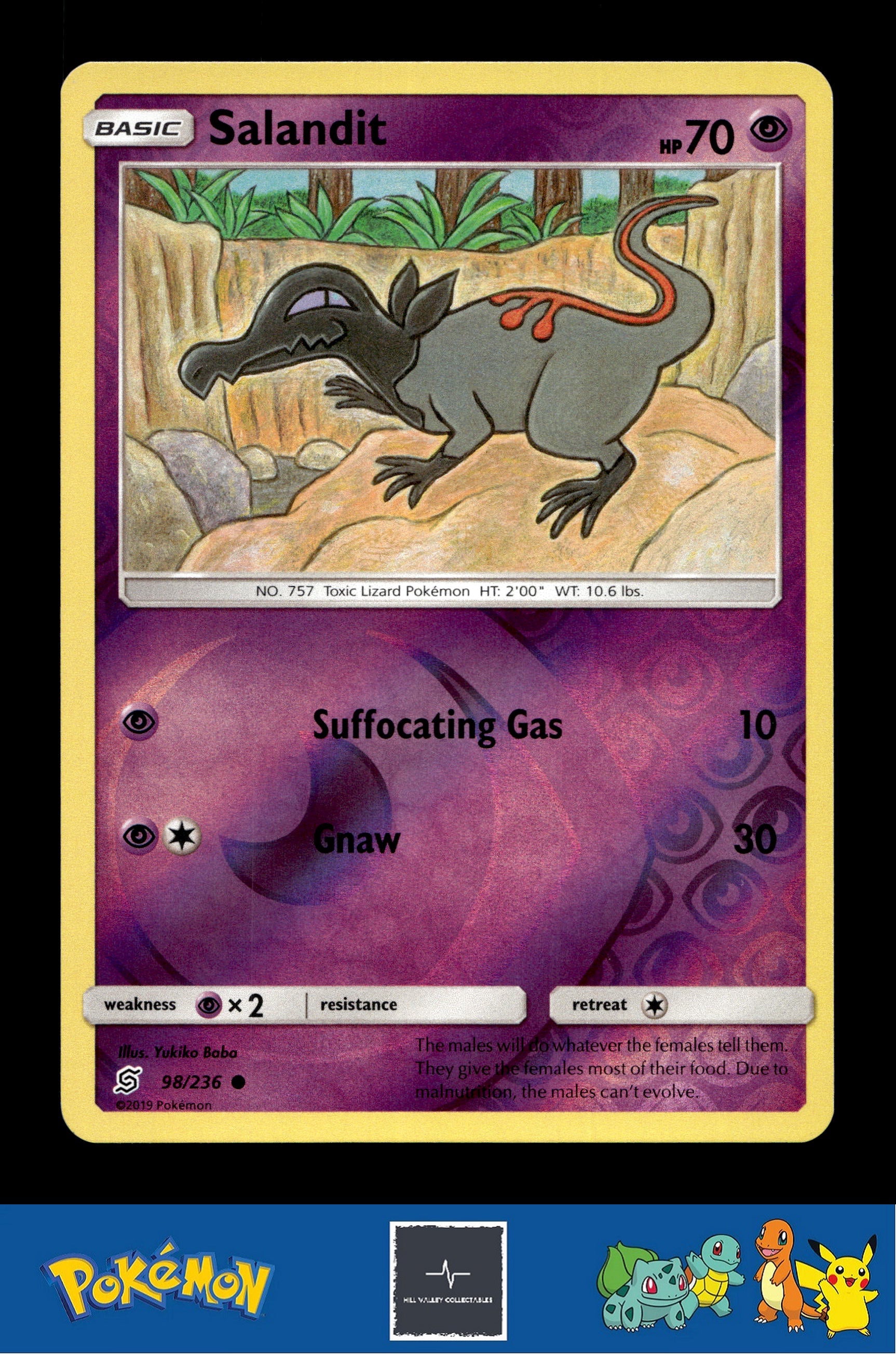 2019 Pokemon SM Unified Minds 98/236 Salandit Reverse