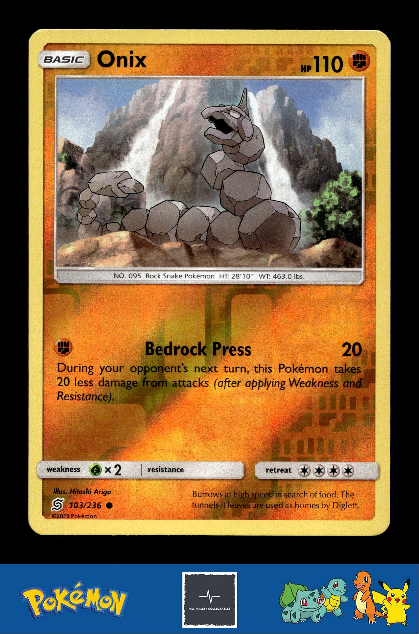 2019 Pokemon SM Unified Minds 103/236 Onix Reverse
