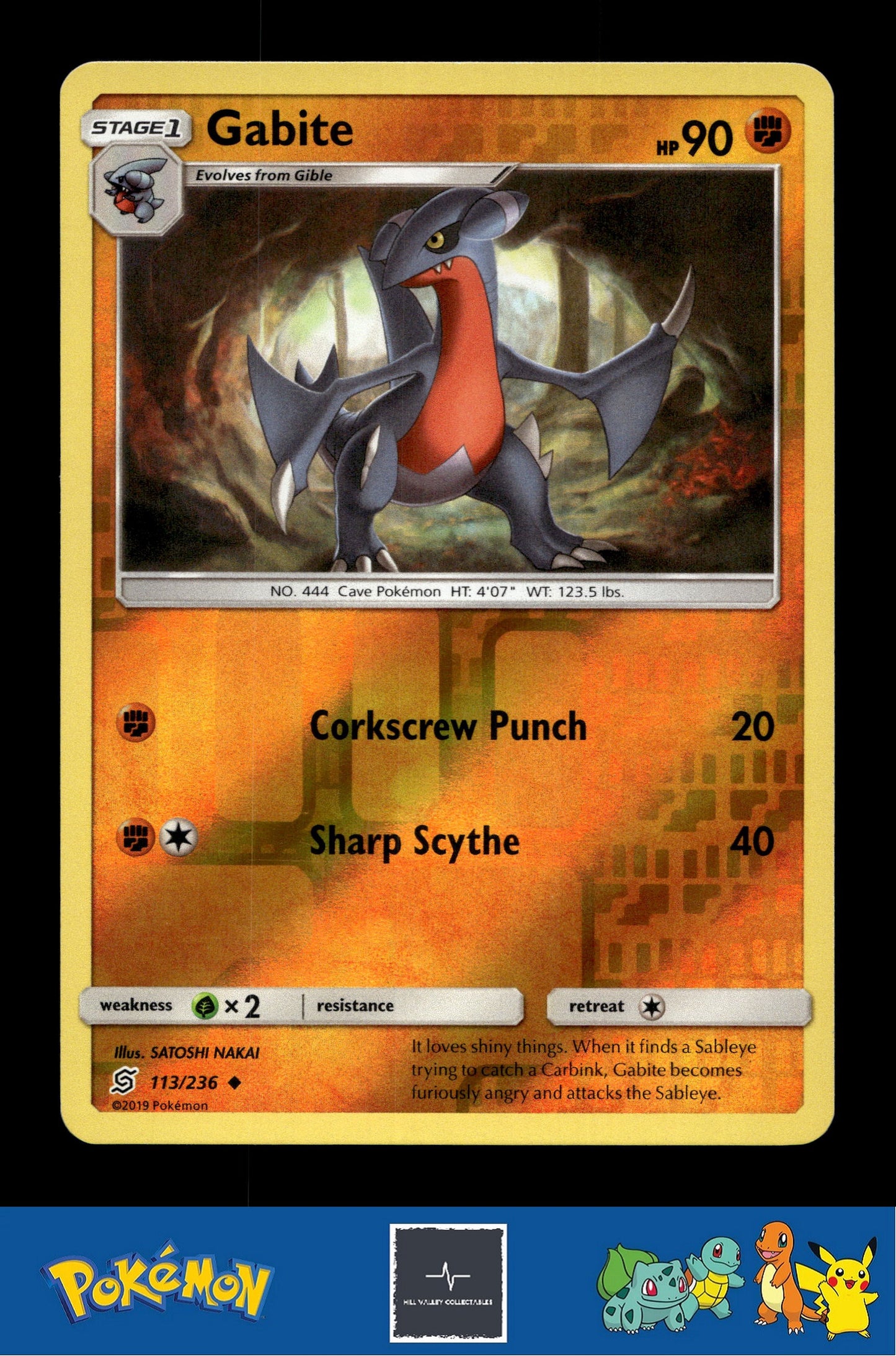 2019 Pokemon SM Unified Minds 113/236 Gabite Reverse