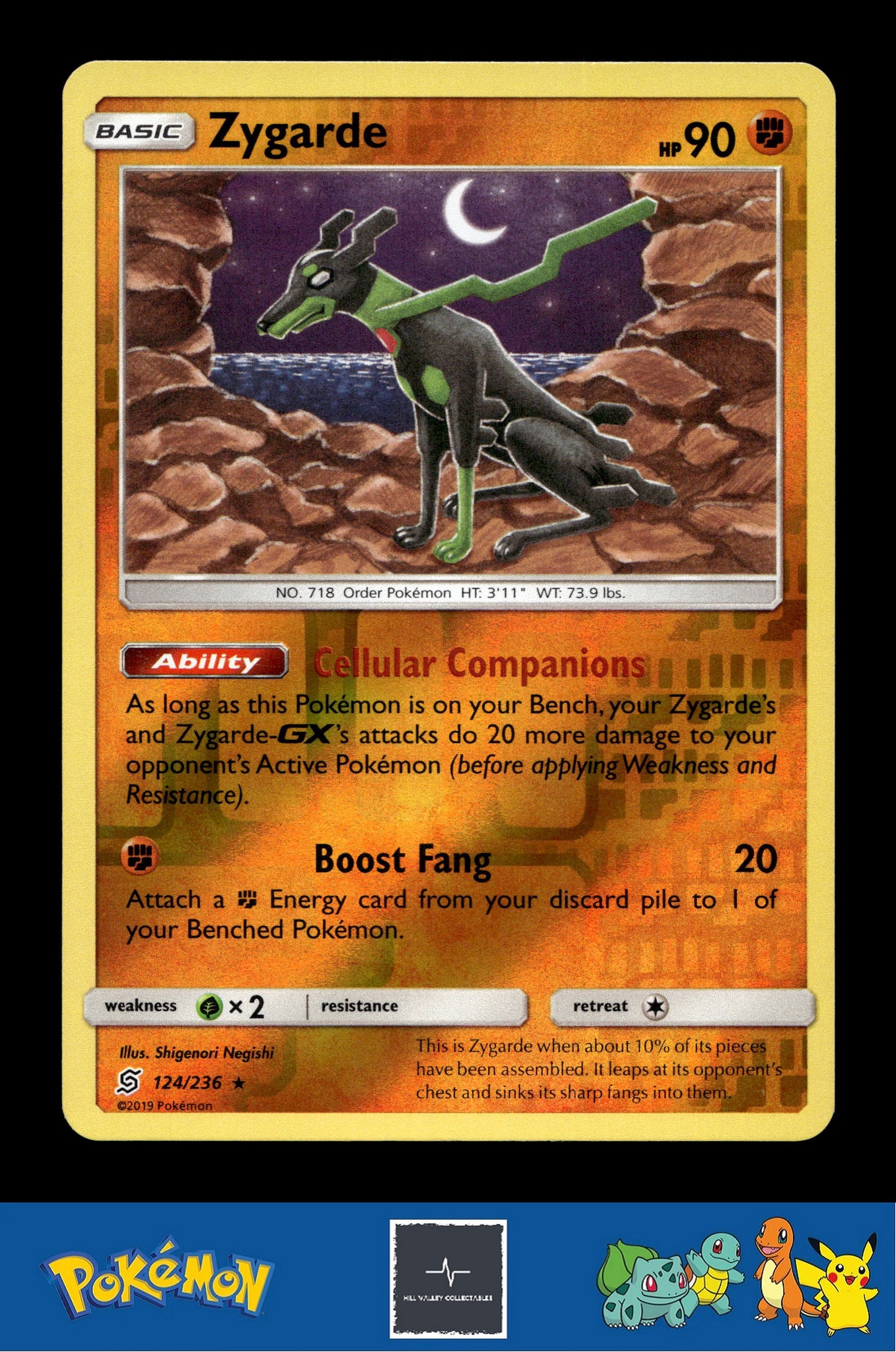 2019 Pokemon SM Unified Minds 124/236 Zygarde Reverse