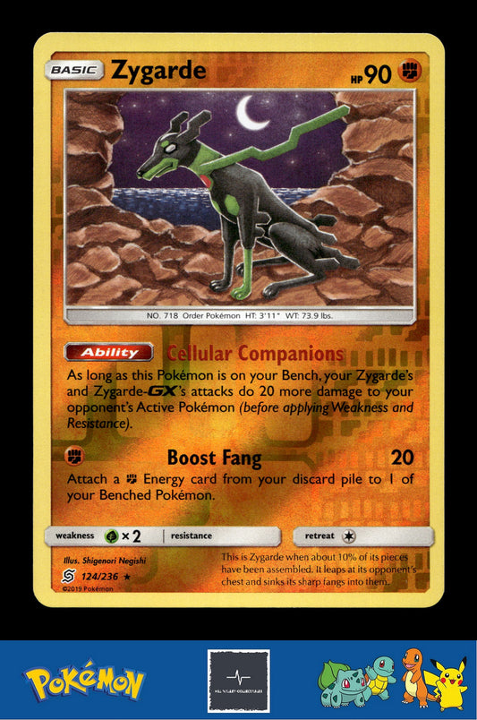 2019 Pokemon SM Unified Minds 124/236 Zygarde Reverse