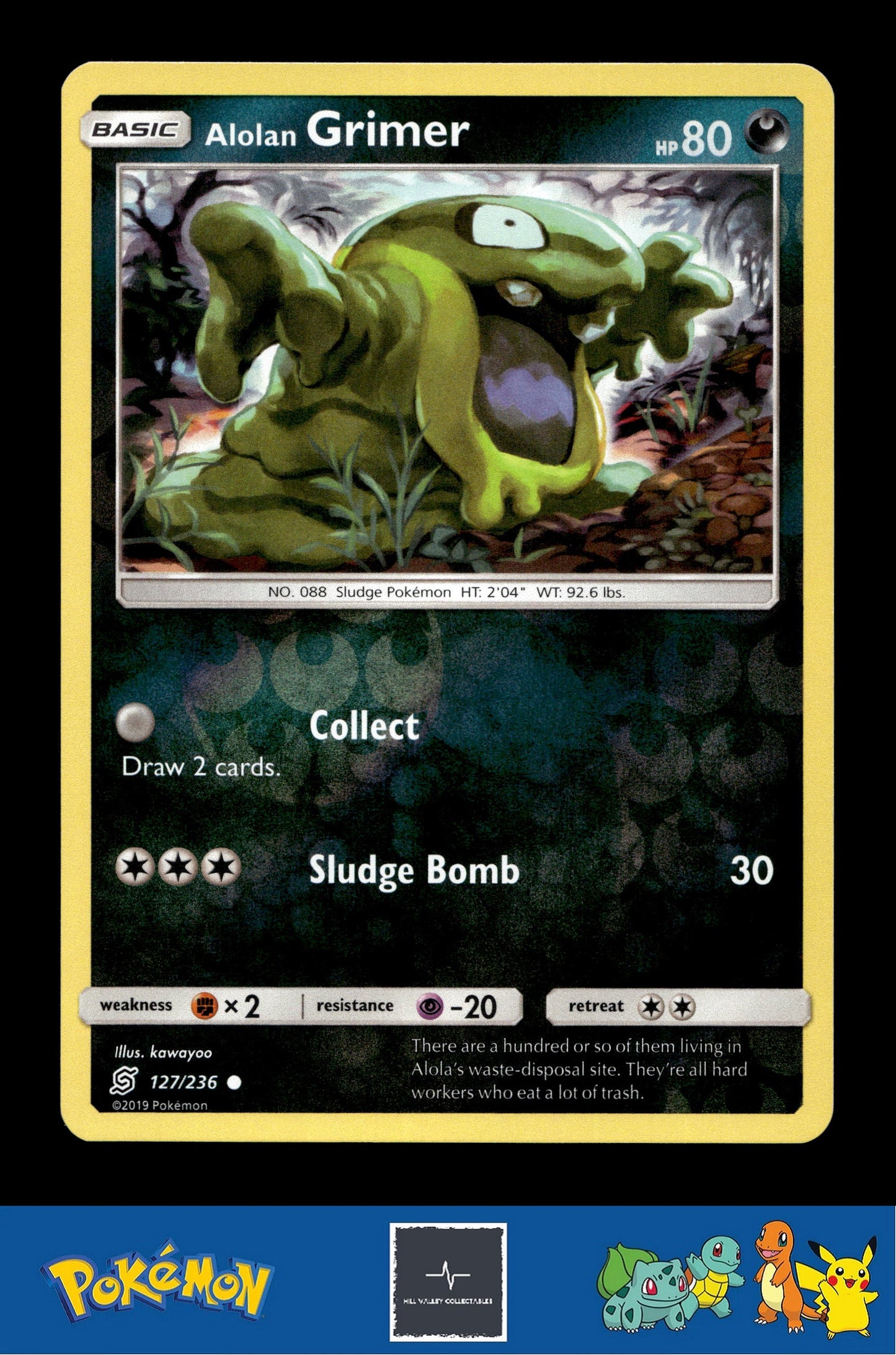 2019 Pokemon SM Unified Minds 127/236 Alolan Grimer Reverse