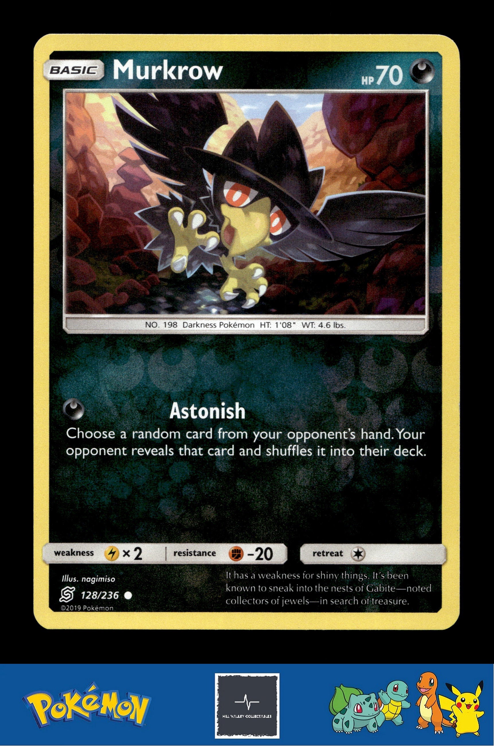 2019 Pokemon SM Unified Minds 128/236 Murkrow Reverse