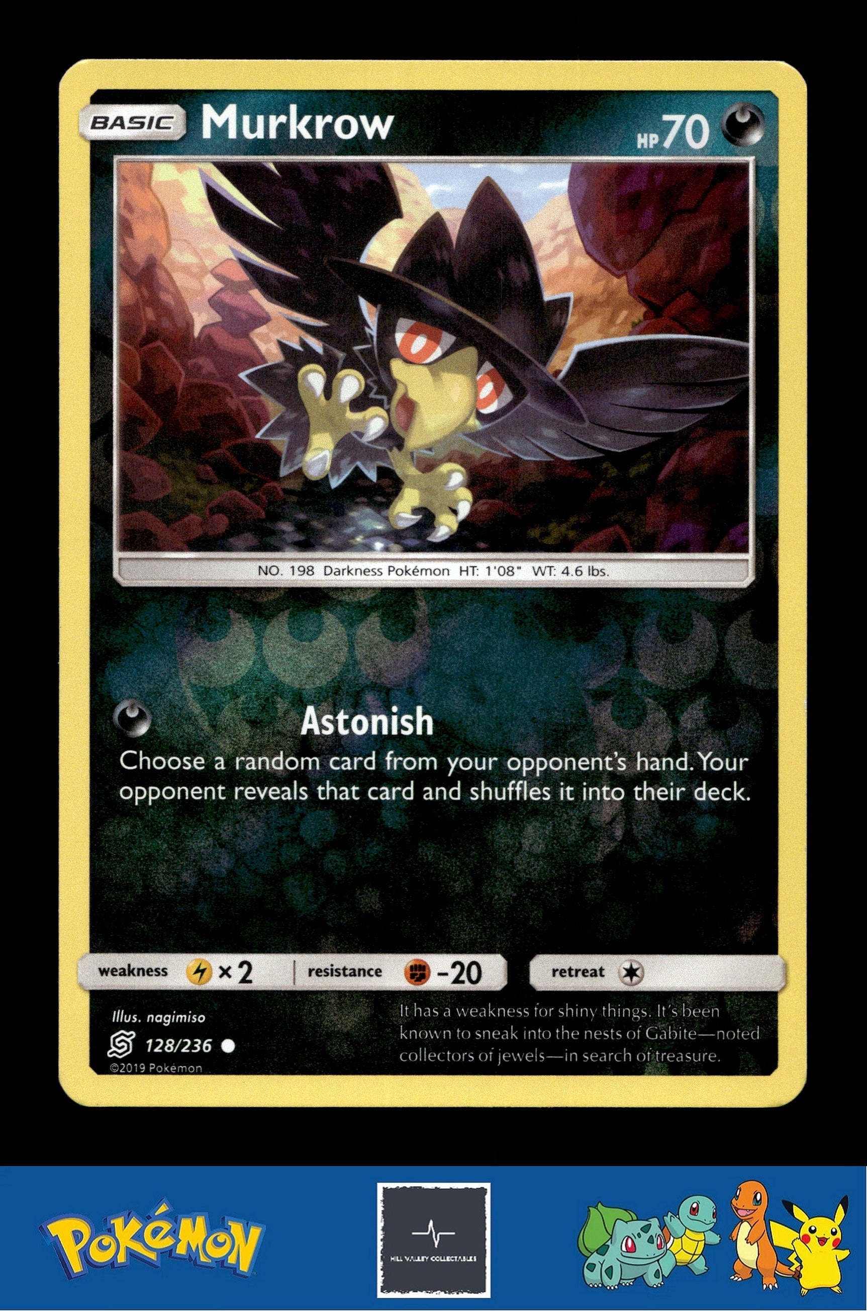 2019 Pokemon SM Unified Minds 128/236 Murkrow Reverse