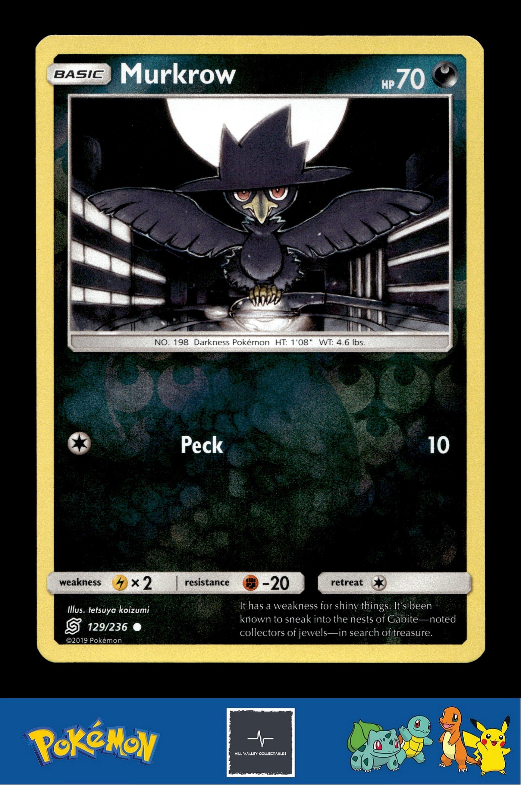 2019 Pokemon SM Unified Minds 129/236 Murkrow Reverse