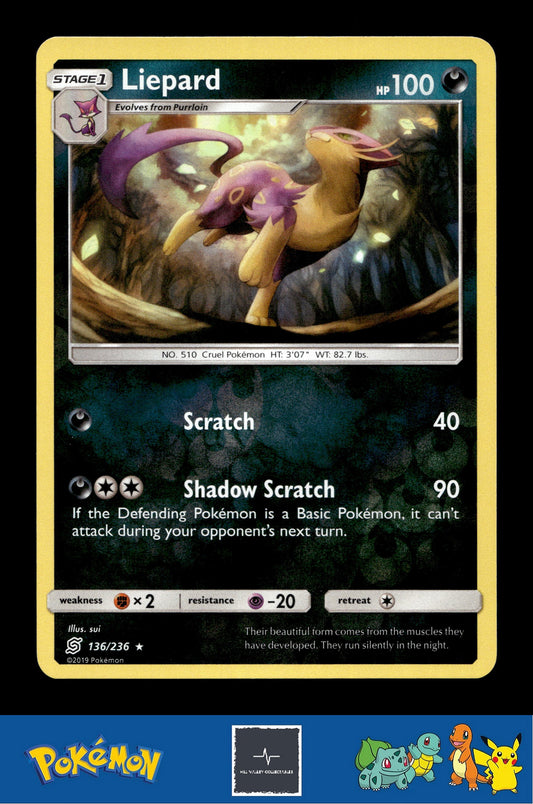 2019 Pokemon SM Unified Minds 136/236 Liepard Reverse