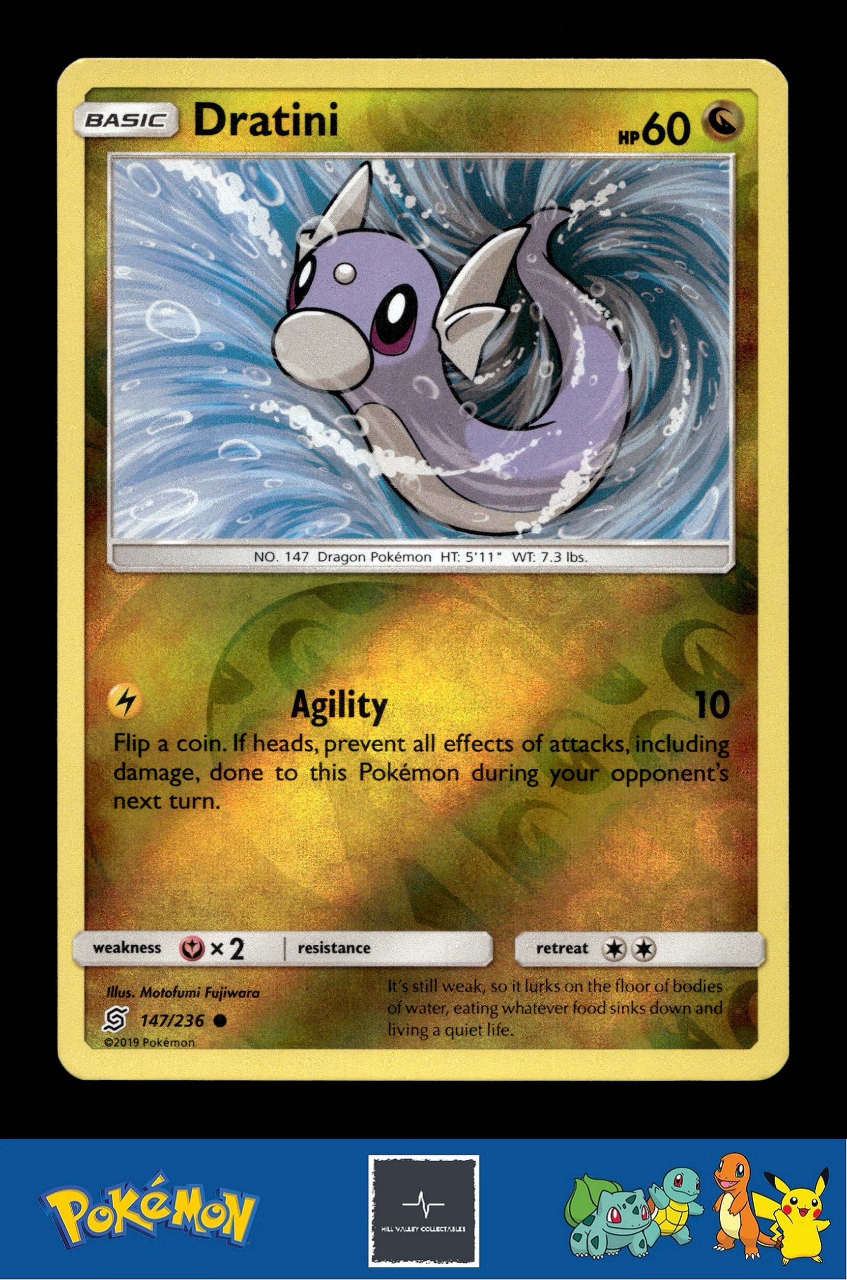 2019 Pokemon SM Unified Minds 147/236 Dratini Reverse