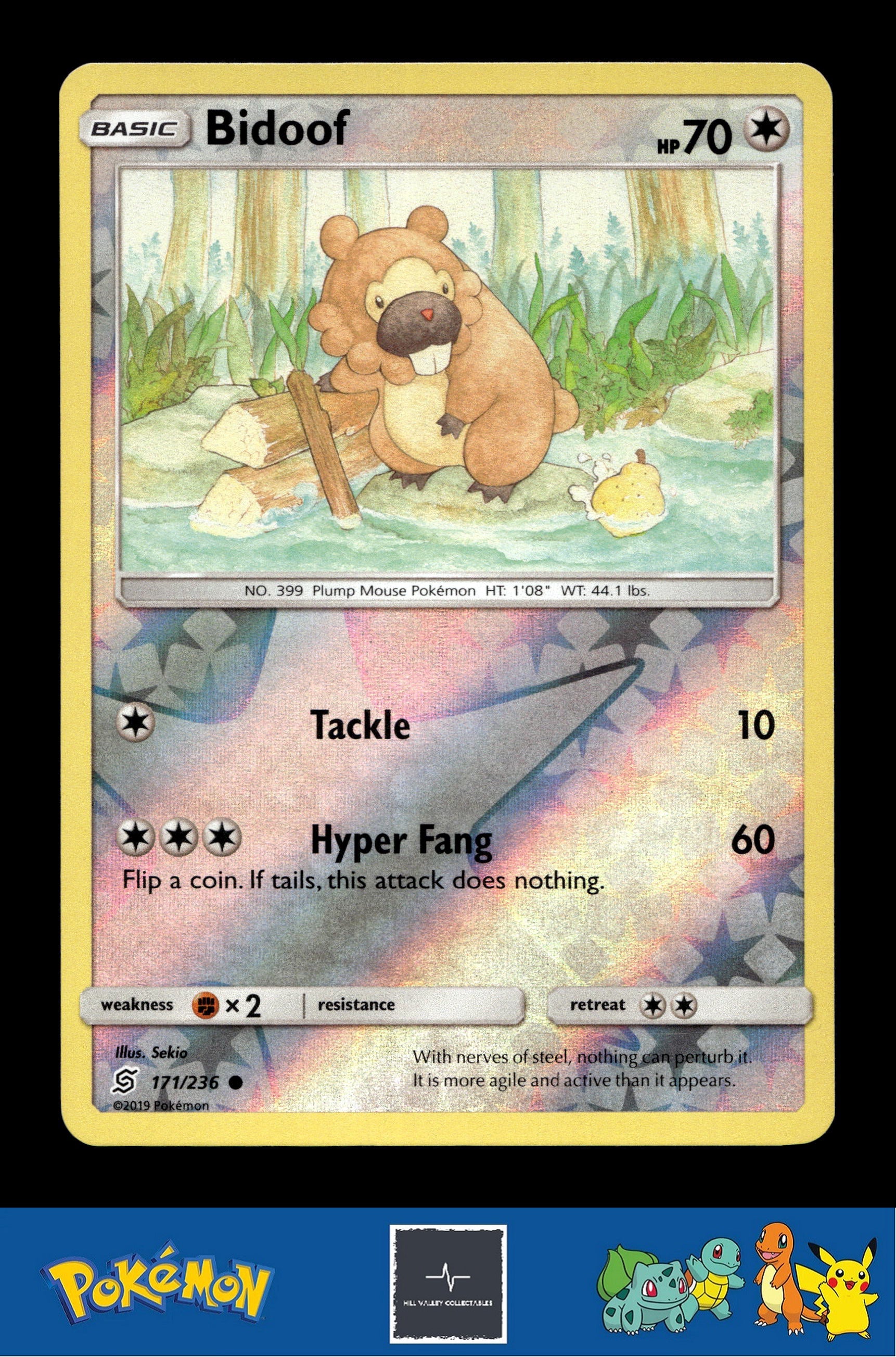 2019 Pokemon SM Unified Minds 171/236 Bidoof Reverse