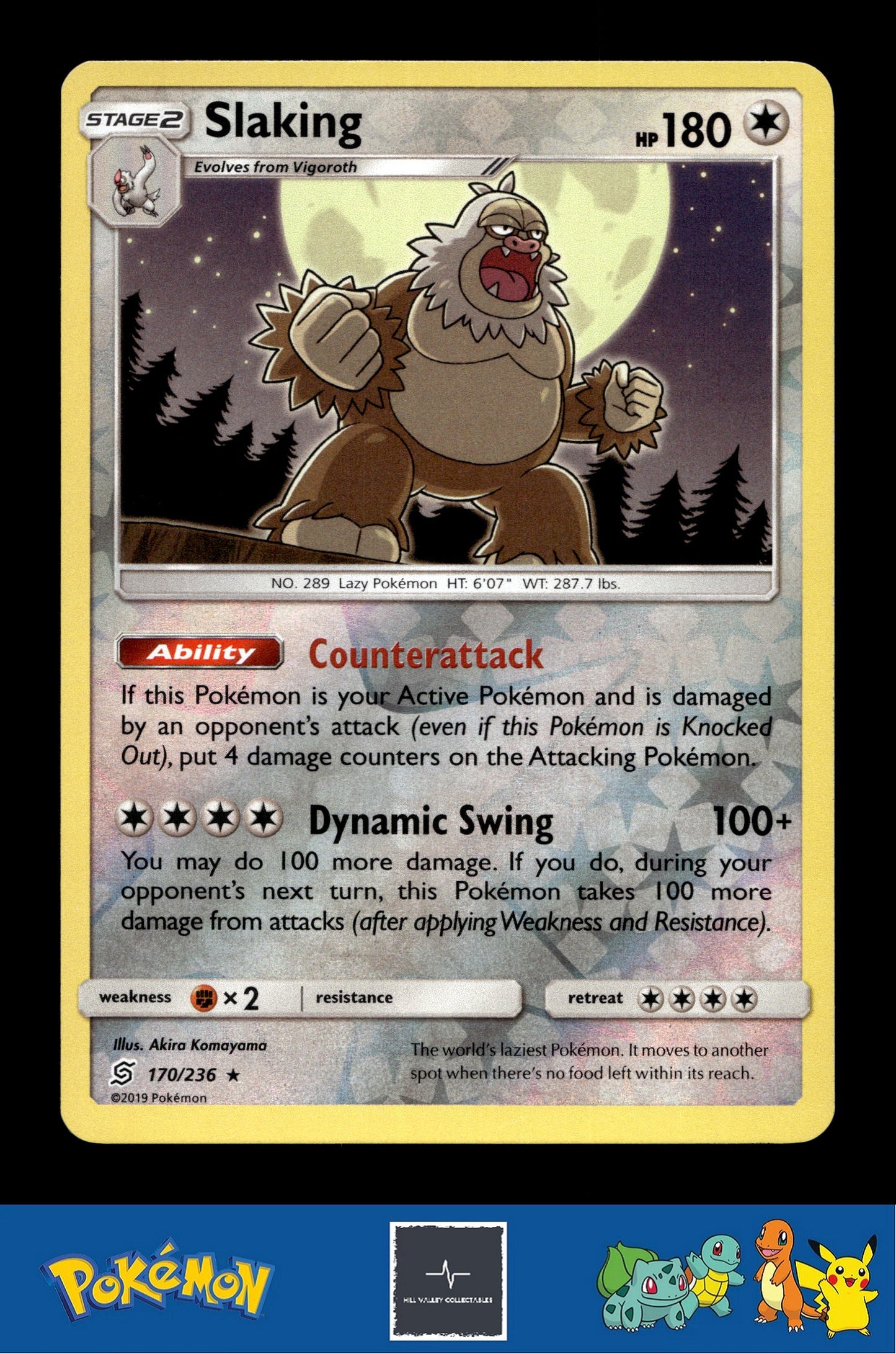 2019 Pokemon SM Unified Minds 170/236 Slaking Reverse