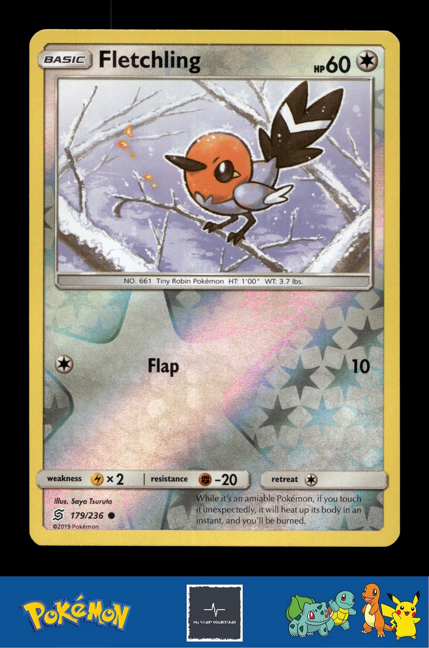 2019 Pokemon SM Unified Minds 179/236 Fletchling Reverse