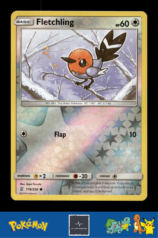 2019 Pokemon SM Unified Minds 179/236 Fletchling Reverse