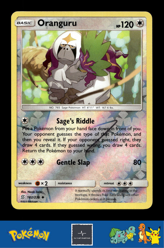 2019 Pokemon SM Unified Minds 182/236 Oranguru Reverse