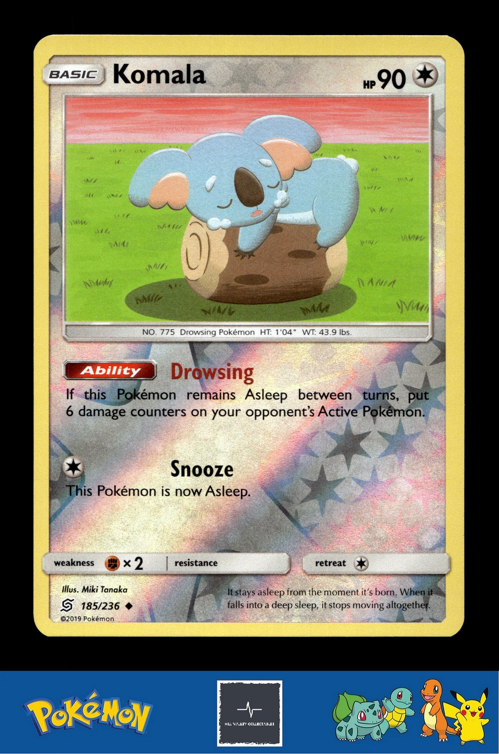 2019 Pokemon SM Unified Minds 185/236 Komala Reverse