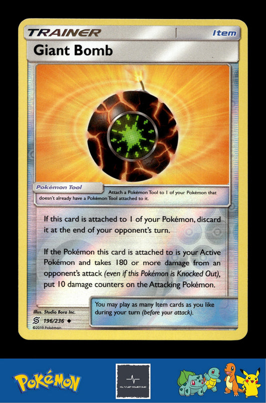 2019 Pokemon SM Unified Minds 196/236 Giant Bomb Reverse