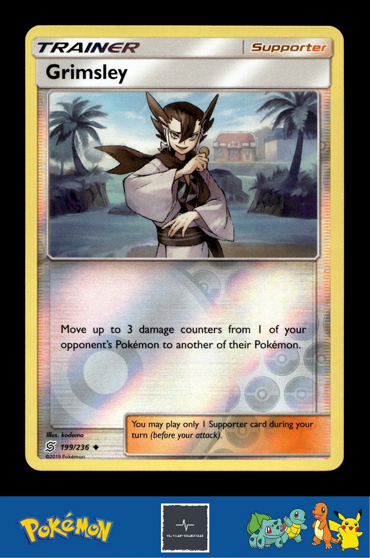 2019 Pokemon SM Unified Minds 199/236 Grimsley Reverse