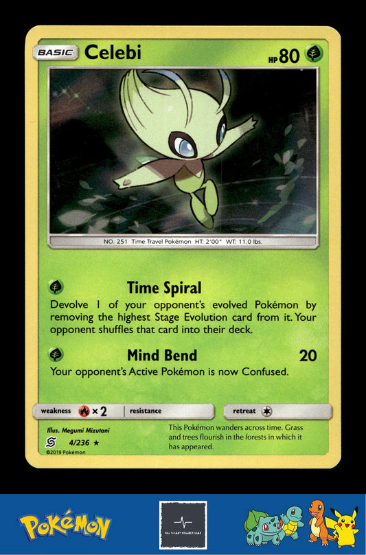 2019 Pokemon SM Unified Minds 4/236 Celebi Holo