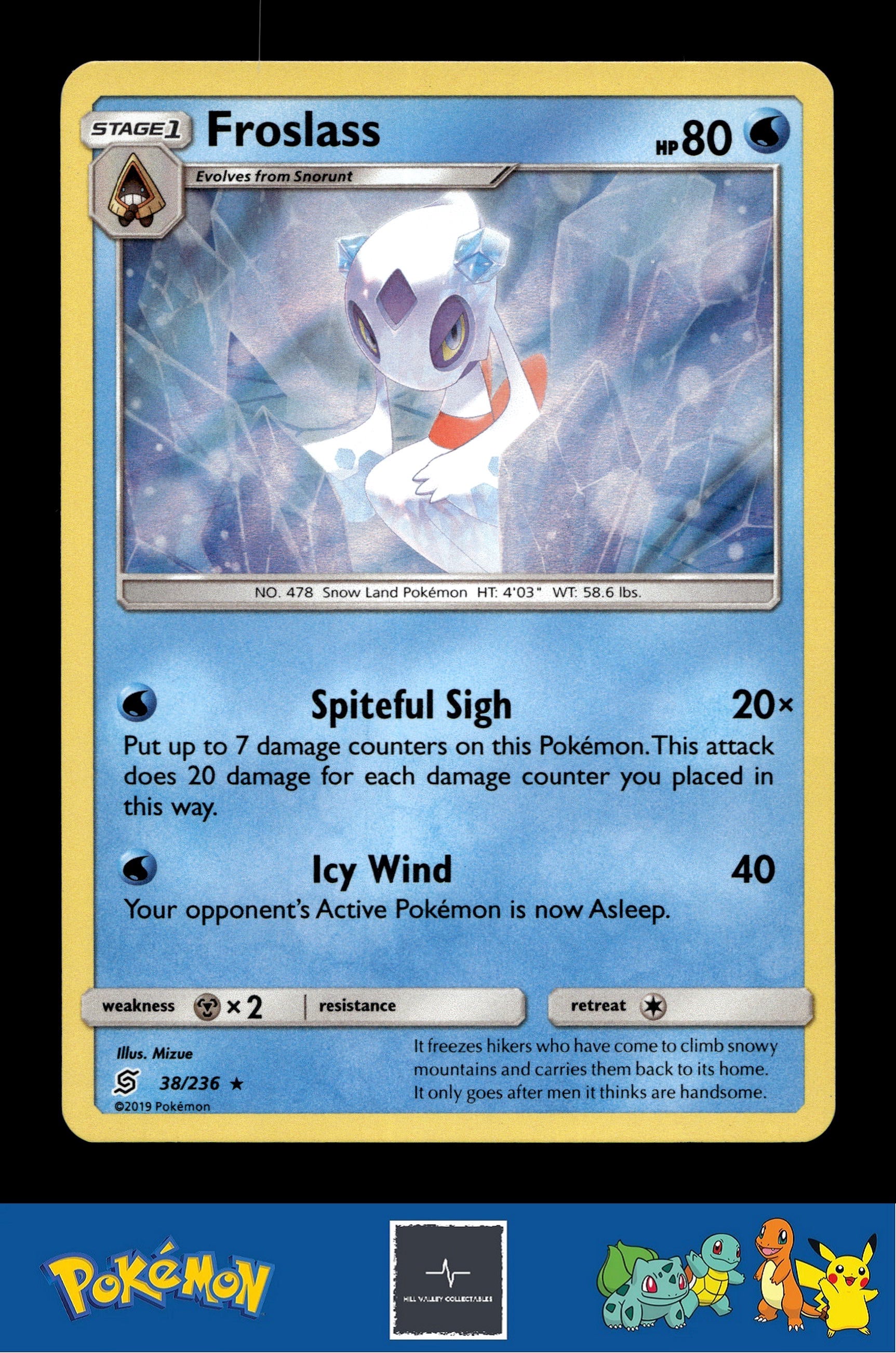 2019 Pokemon SM Unified Minds 38/236 Froslass Holo