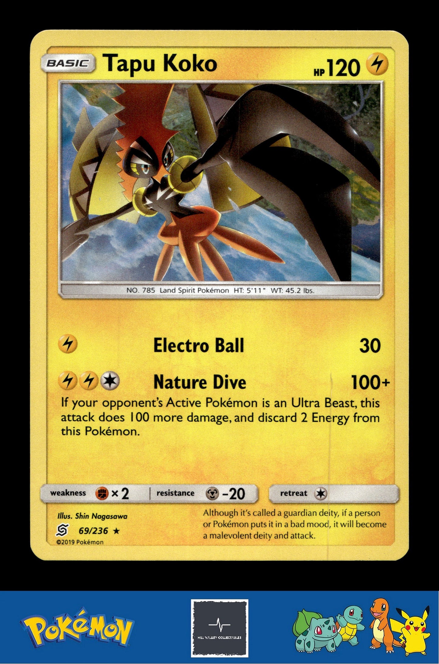 2019 Pokemon SM Unified Minds 69/236 Tapu Koko Holo