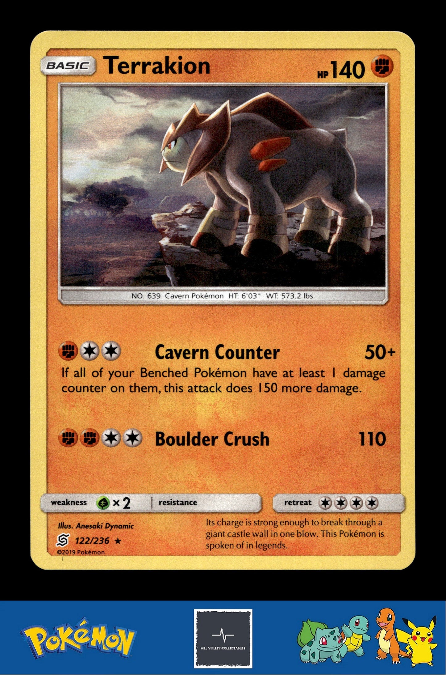 2019 Pokemon SM Unified Minds 122/236 Terrakion Holo