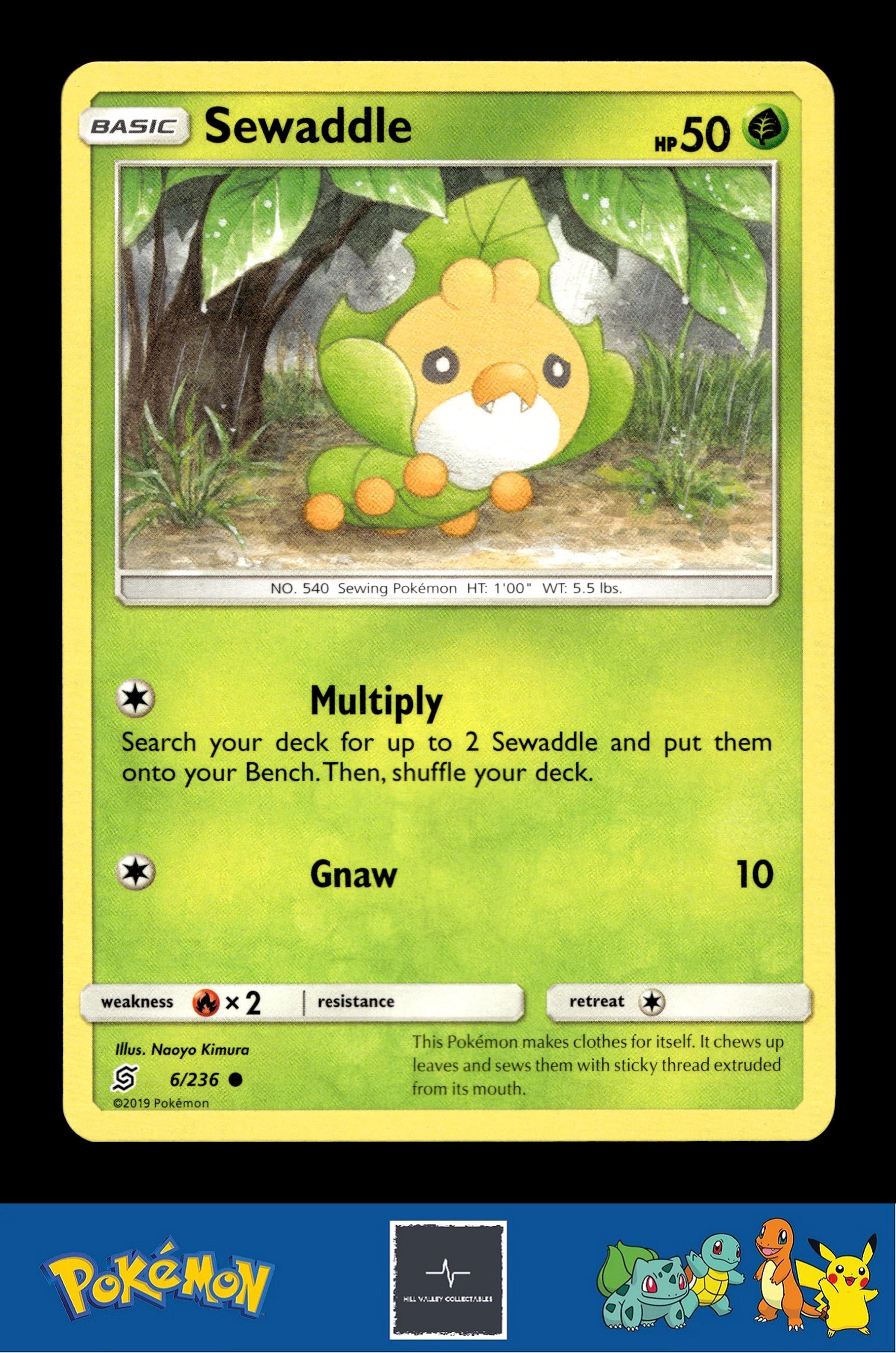 2019 Pokemon SM Unified Minds 6/236 Sewaddle