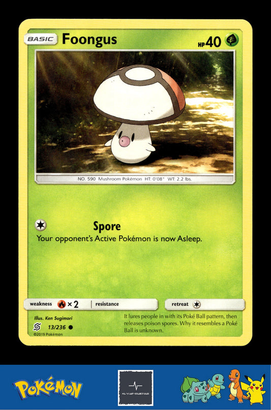 2019 Pokemon SM Unified Minds 13/236 Foongus (Sugimori)