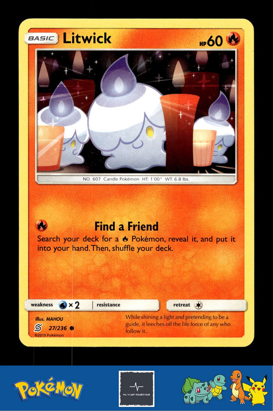 2019 Pokemon SM Unified Minds 27/236 Litwick