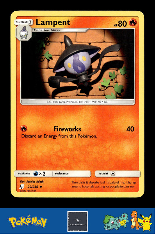 2019 Pokemon SM Unified Minds 29/236 Lampent (Adachi)