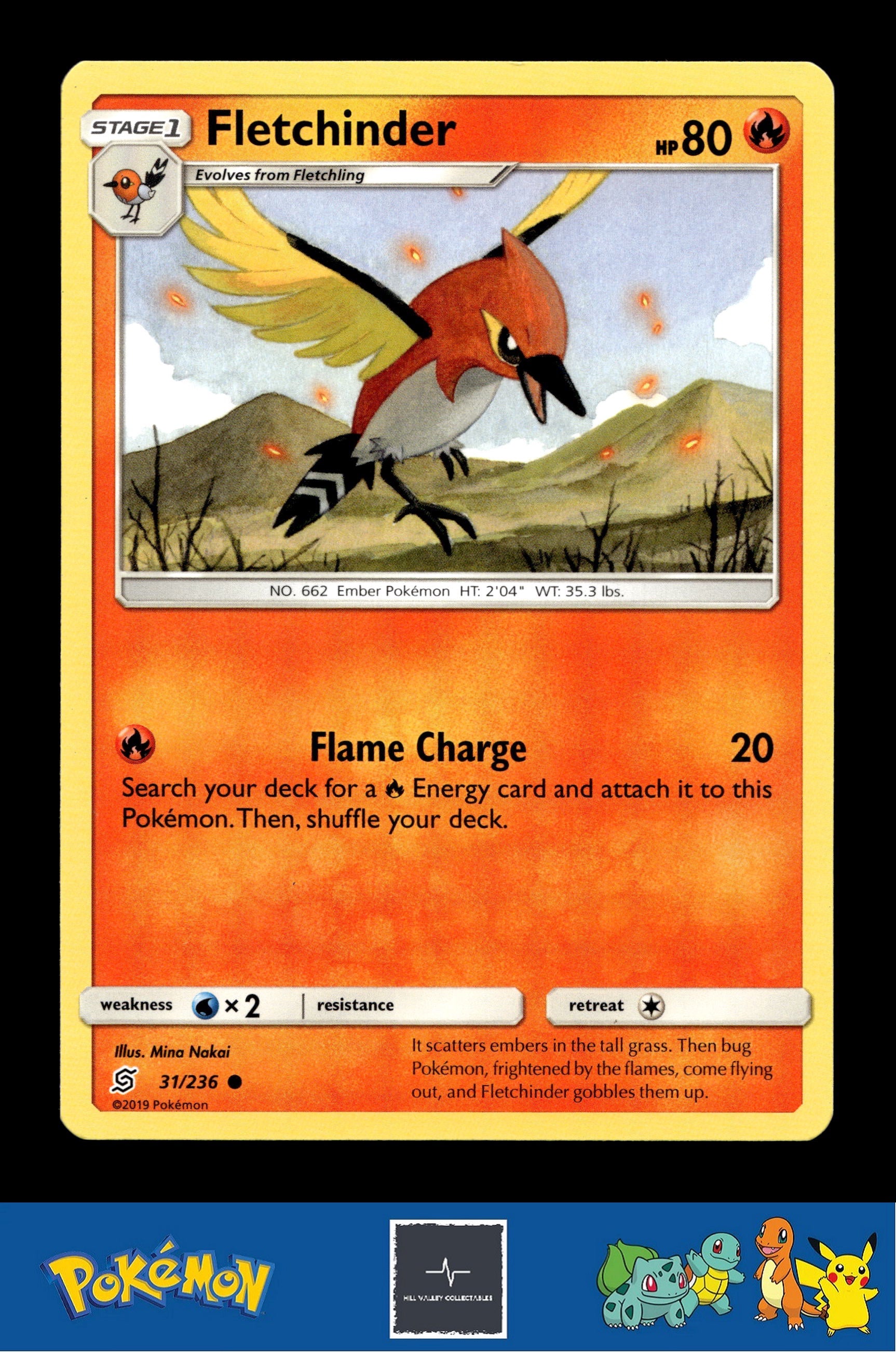 2019 Pokemon SM Unified Minds 31/236 Fletchinder