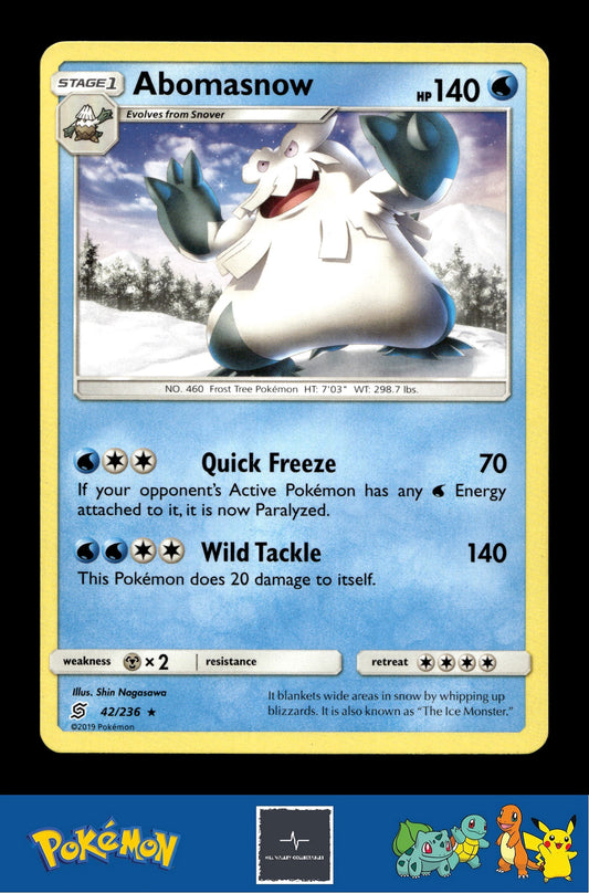 2019 Pokemon SM Unified Minds 42/236 Abomasnow