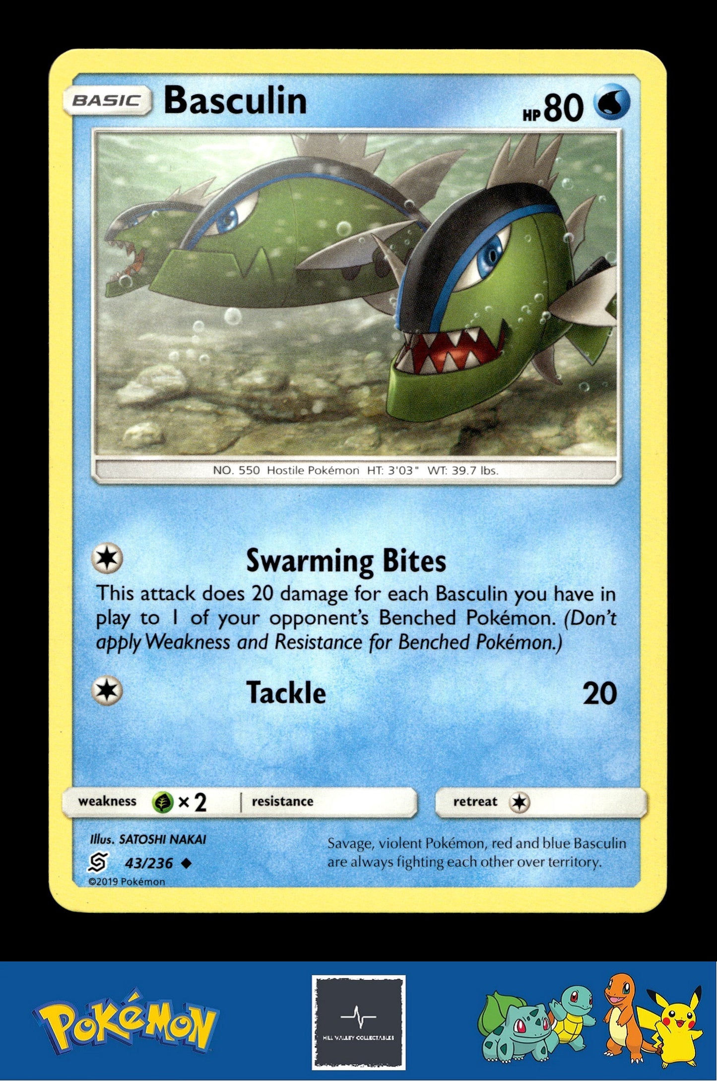 2019 Pokemon SM Unified Minds 43/236 Basculin