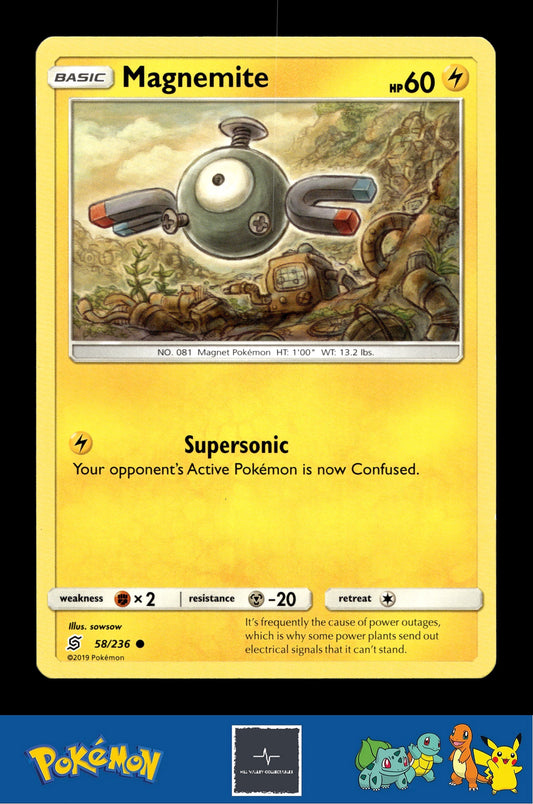 2019 Pokemon SM Unified Minds 58/236 Magnemite (sowsow