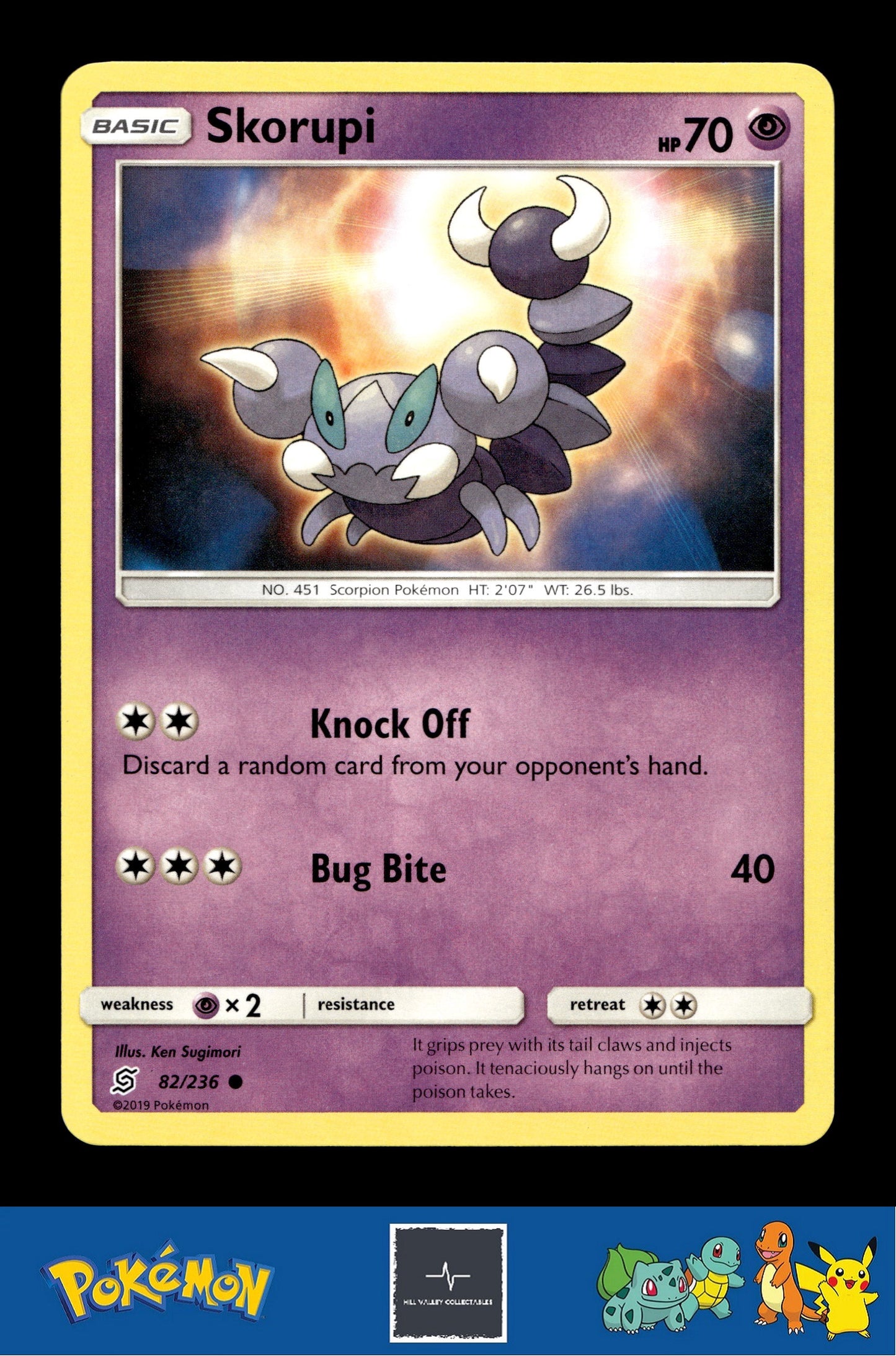 2019 Pokemon SM Unified Minds 82/236 Skorupi