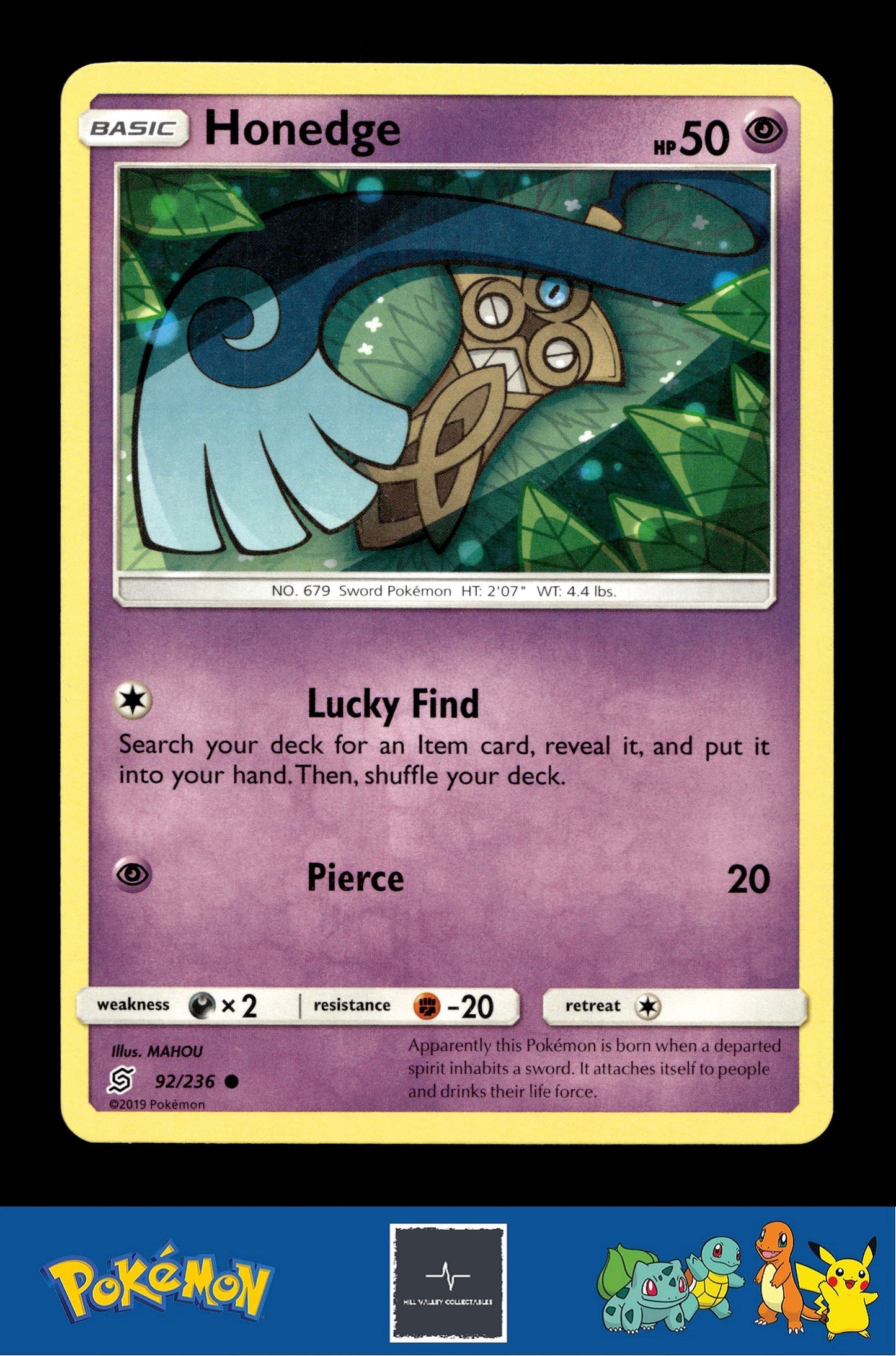 2019 Pokemon SM Unified Minds 92/236 Honedge
