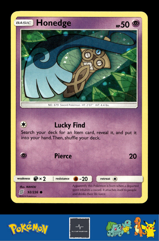 2019 Pokemon SM Unified Minds 92/236 Honedge