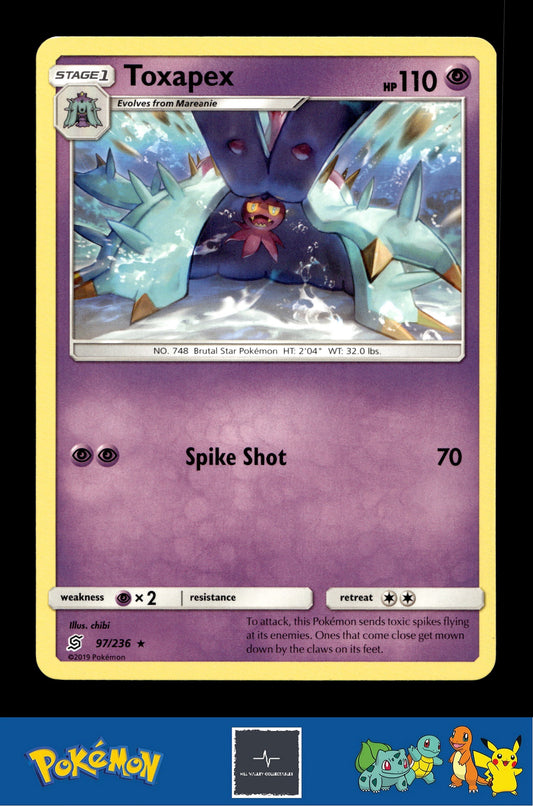 2019 Pokemon SM Unified Minds 97/236 Toxapex