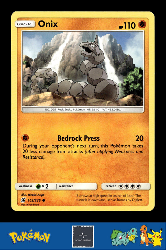 2019 Pokemon SM Unified Minds 103/236 Onix