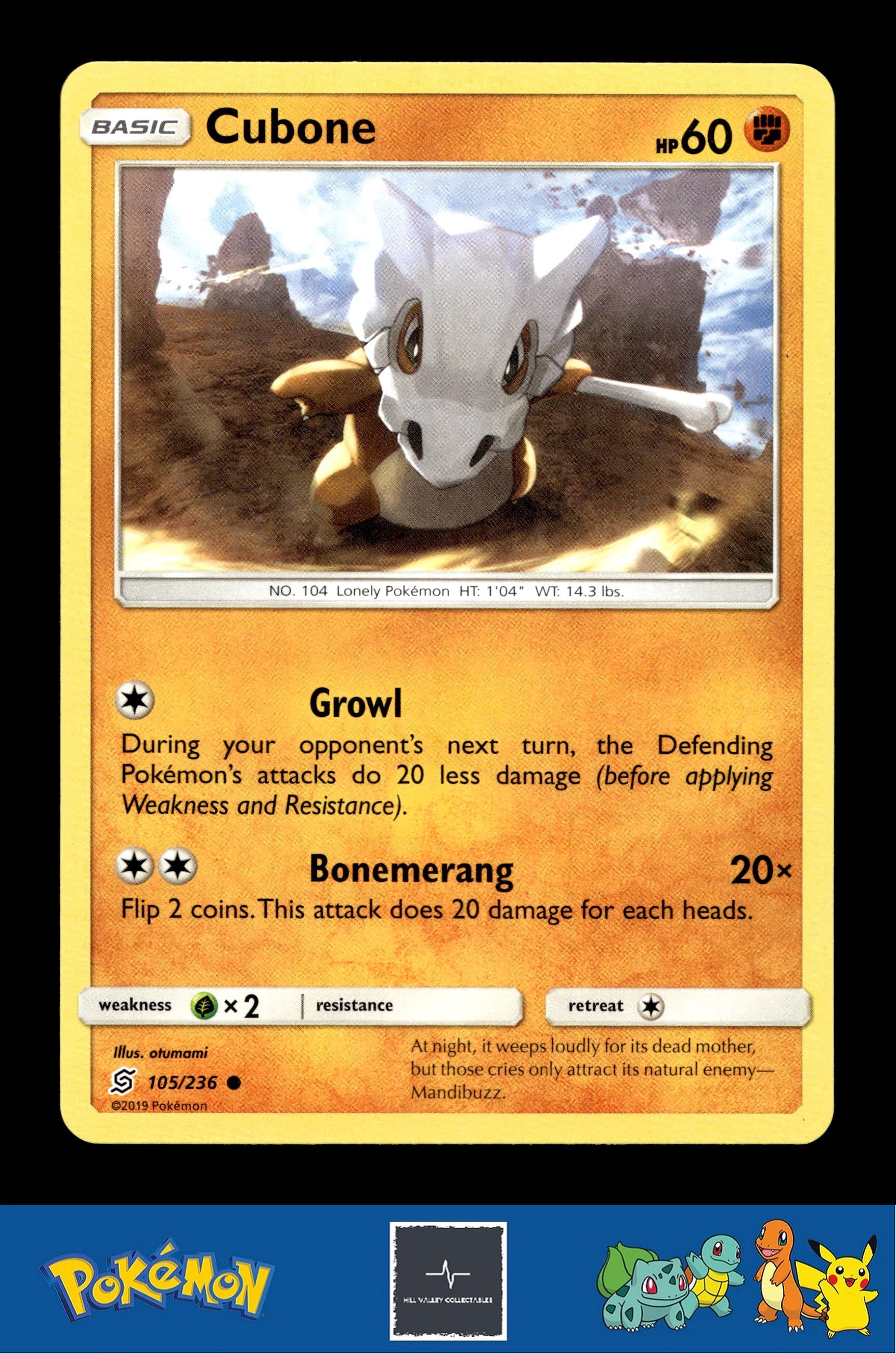 2019 Pokemon SM Unified Minds 105/236 Cubone