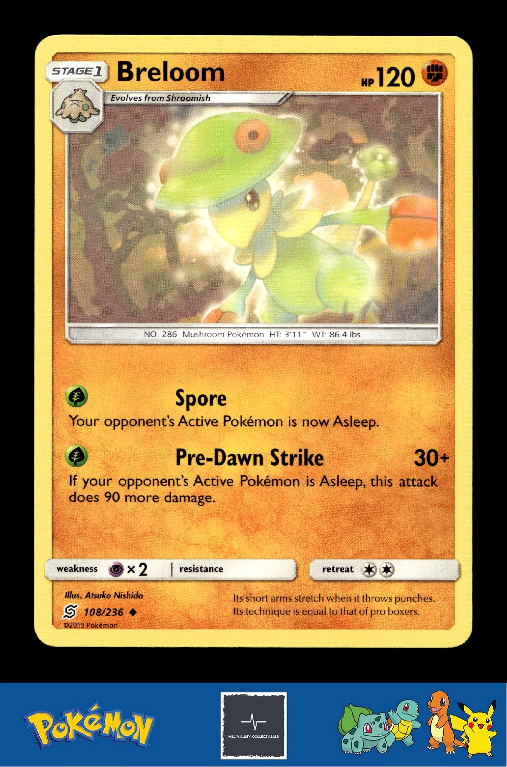 2019 Pokemon SM Unified Minds 108/236 Breloom