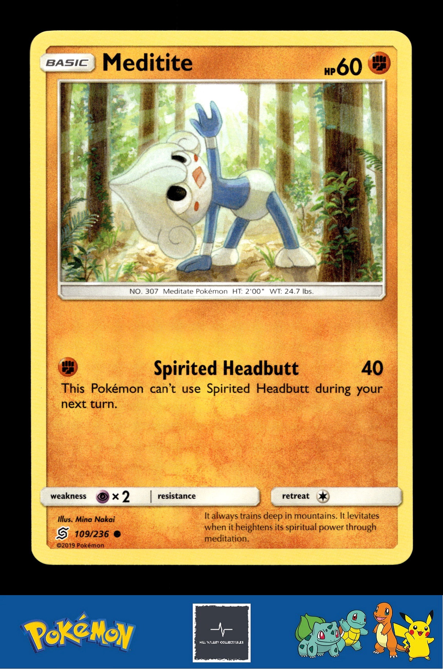 2019 Pokemon SM Unified Minds 109/236 Meditite