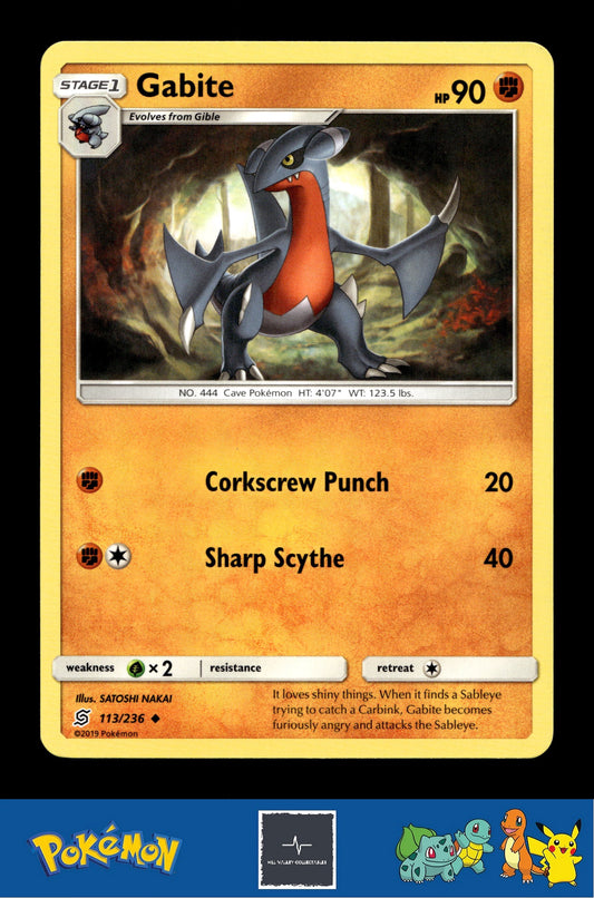 2019 Pokemon SM Unified Minds 113/236 Gabite