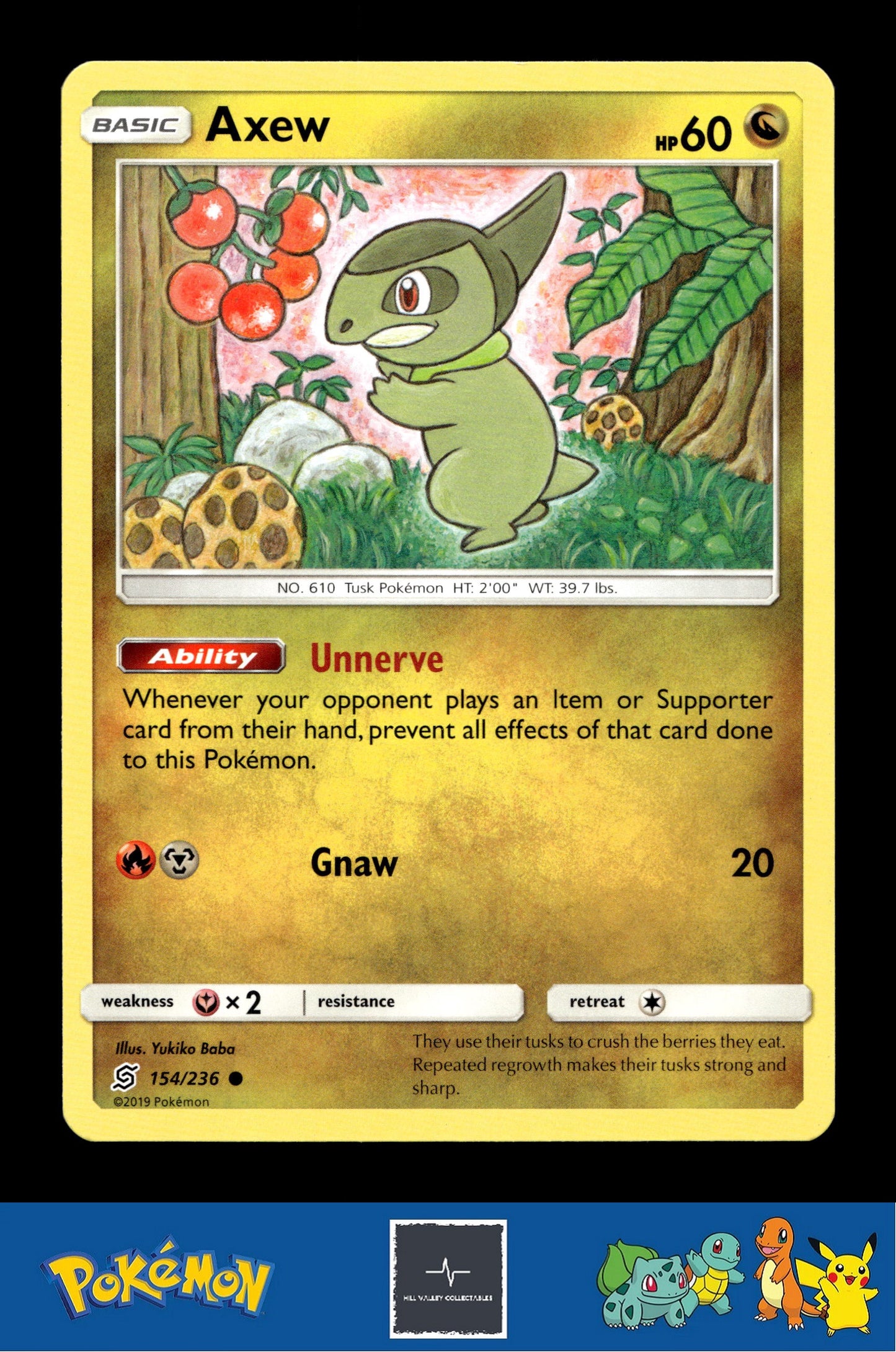 2019 Pokemon SM Unified Minds 154/236 Axew