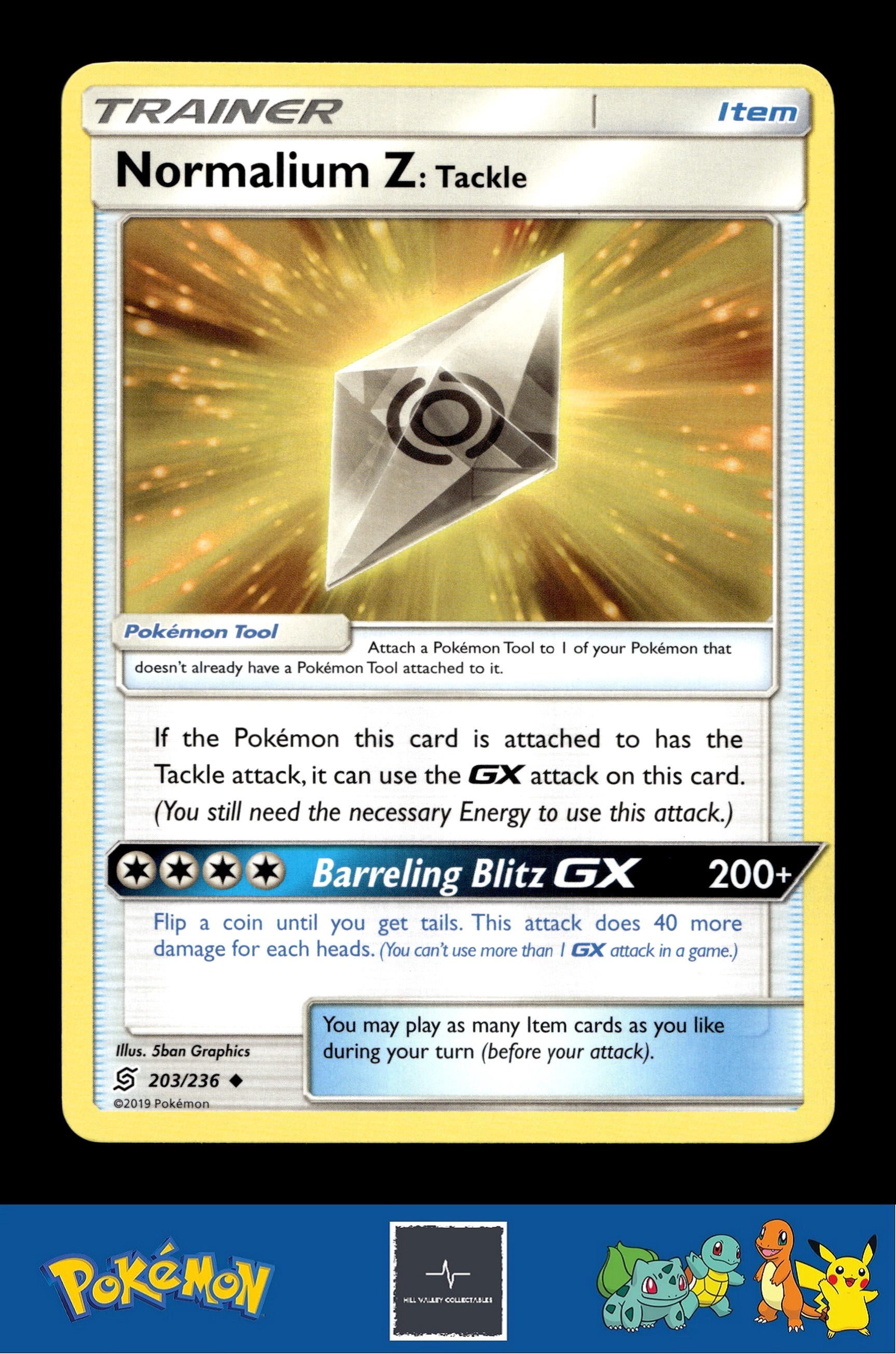 2019 Pokemon SM Unified Minds 203/236 Normalium Z: Tackle