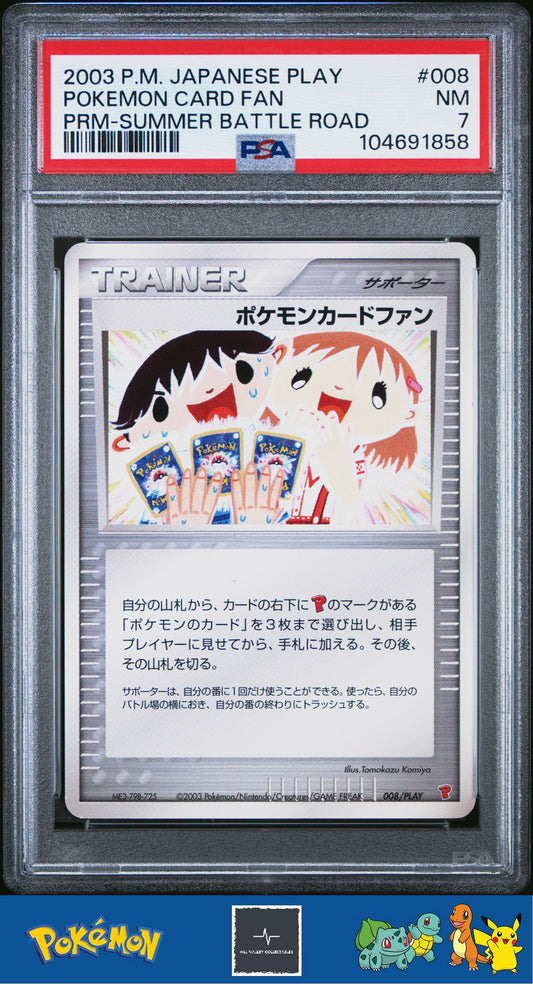 2003 Pokemon Japanese Play Promo 008/PLAY Pokemon Card Fan PSA 7