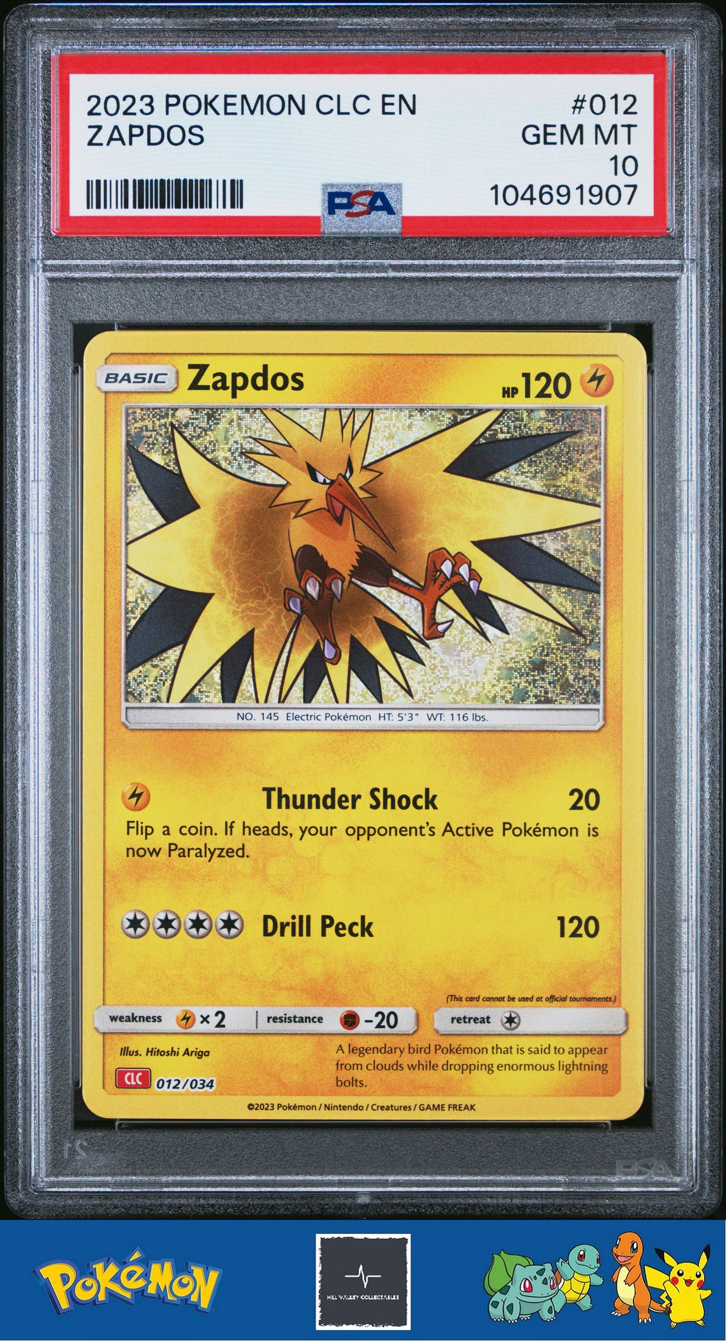 2023 Pokemon CLC Deck Charizard & Ho-Oh EX 012/034 Zapdos PSA 10