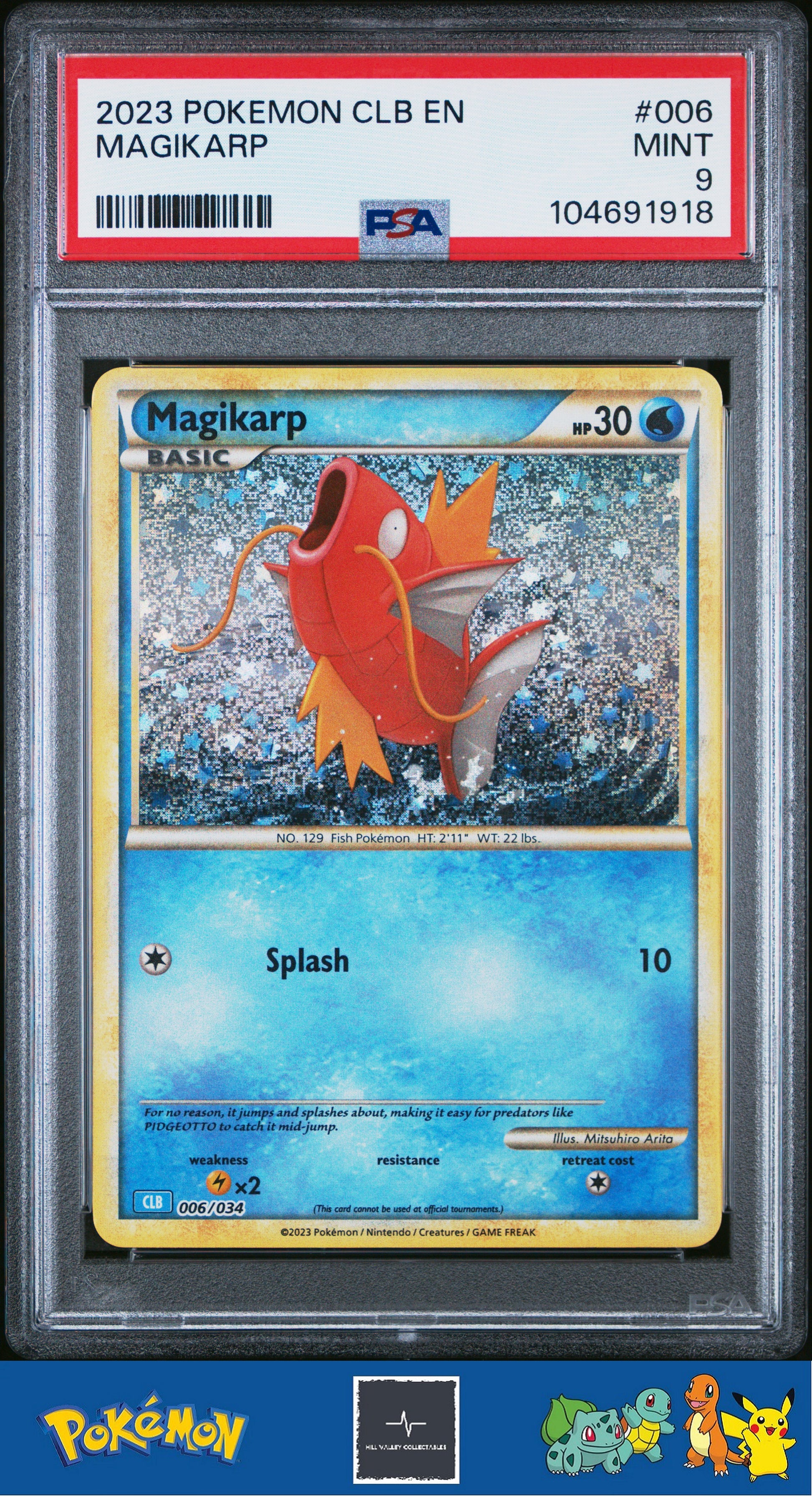 2023 Pokemon CLB Deck Blastoise & Suicune EX 006/034 Magikarp PSA 9