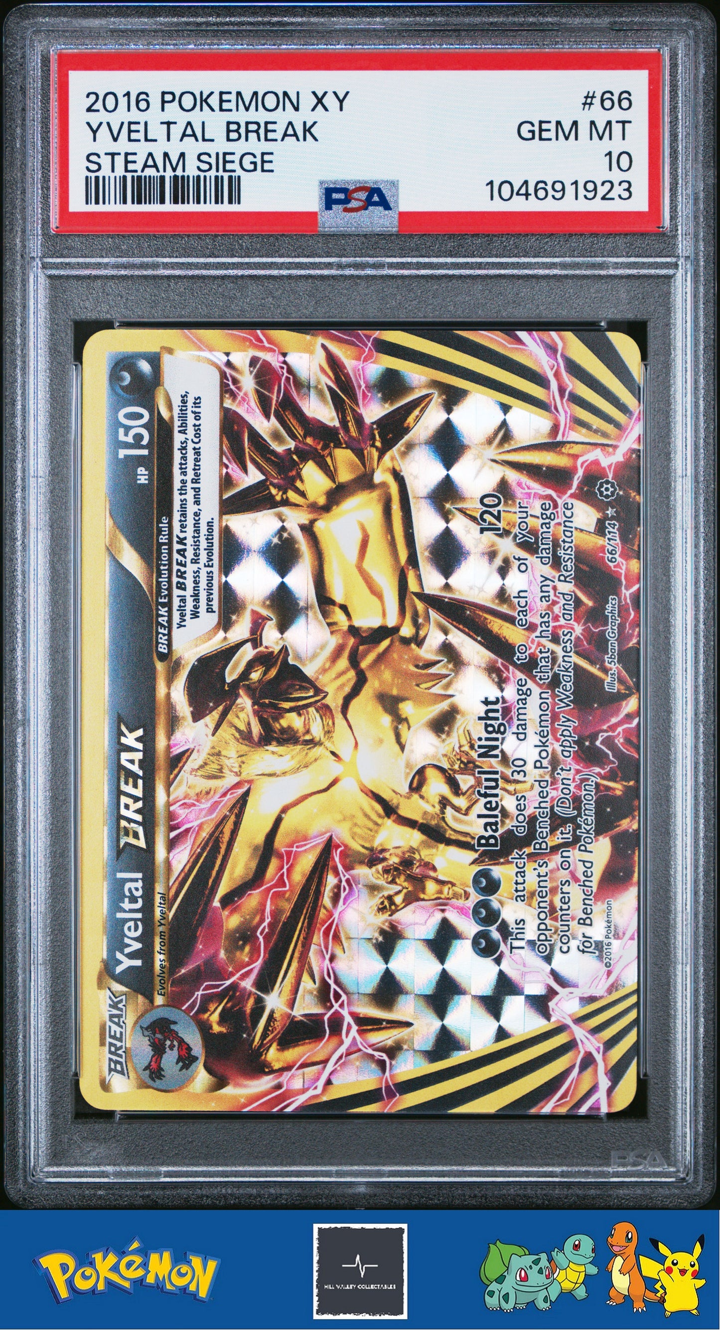 2016 Pokemon XY Steam Siege 66/114 Yveltal BREAK PSA 10